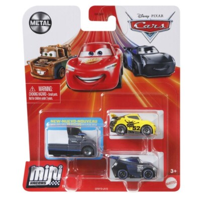 Disney Pixar Cars 3 Pack Mini Racers GALE GEORGE NEW WIN JACKSON  Save 8%