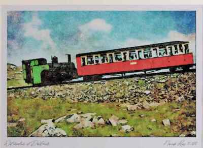 788041 The Snowdon Mountain Railway No. 8 Eryri With A Passenger Train A4 Water