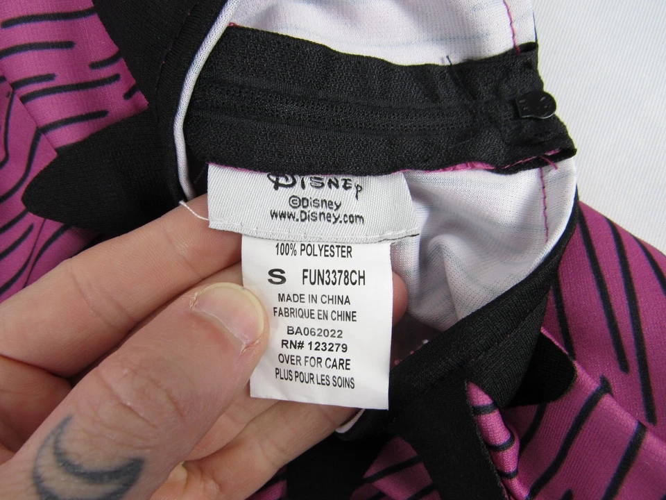 Fantasia Meninas Pesadelo Antes do Natal Choque Tamanho Pequeno - Máscara de Espuma - Vintage - Imagem 2 de 4