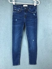 Zara Womens Mid Rise Skinny Stretch Blue Jeans Size 2 26X26