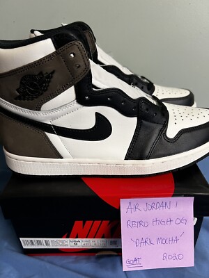 Size 9 - Jordan 1 Retro OG High Dark Mocha 194498335116| eBay