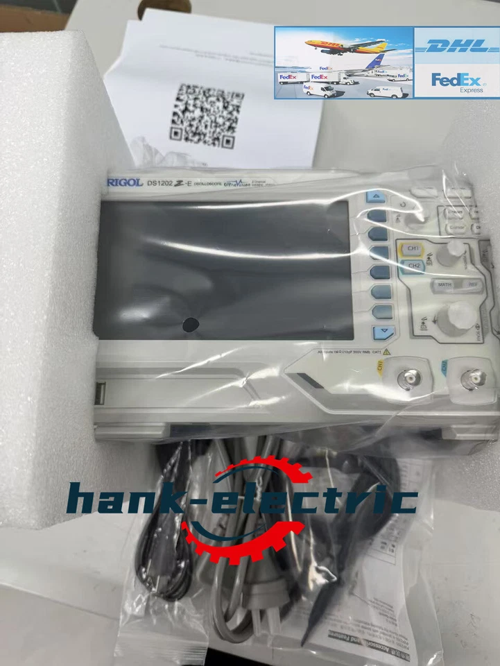 DS1202Z-E 200MHz Dual Channel Digital Oscilloscope 7" LCD with 2 Original Probes - Image 3 of 4