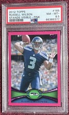 ?RUSSELL WILSON 2012 Topps PINK #165 PSA 8.5 ROOKIE CARD RC Low Pop?. rookie card picture