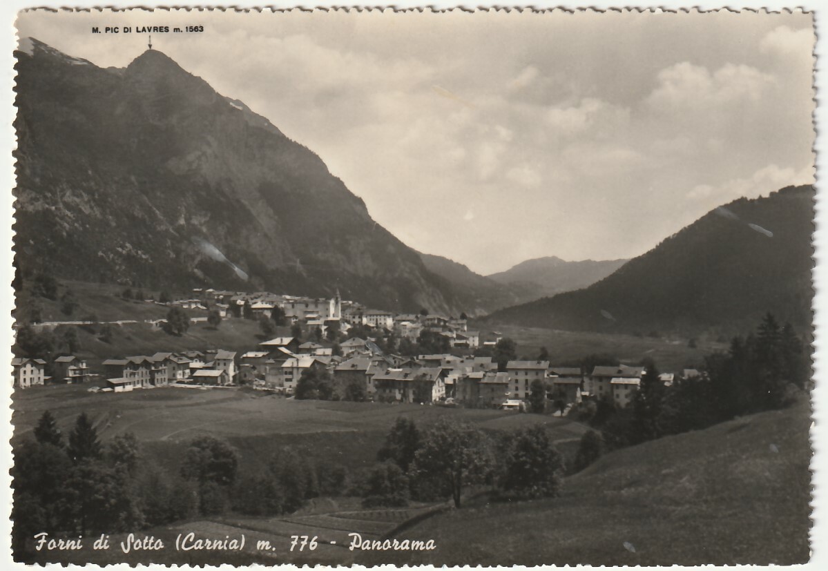 FORNI DI SOTTO - UDINE - PANORAMA - VIAGG. 1957 -44633-