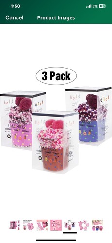 3 Pairs DIY Gift Socks for Women Girl Fuzzy Fluffy Socks Pink Rose Red Purple - Picture 6 of 11