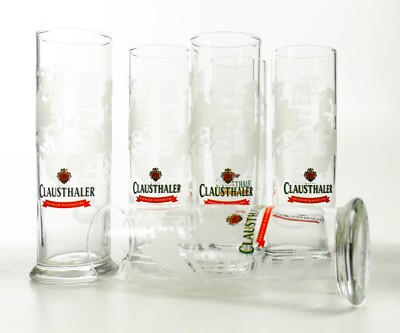 6 x Clausthaler Alkoholfrei Premium Exklusivbecher 0,3l Glas Stangengläser 1311