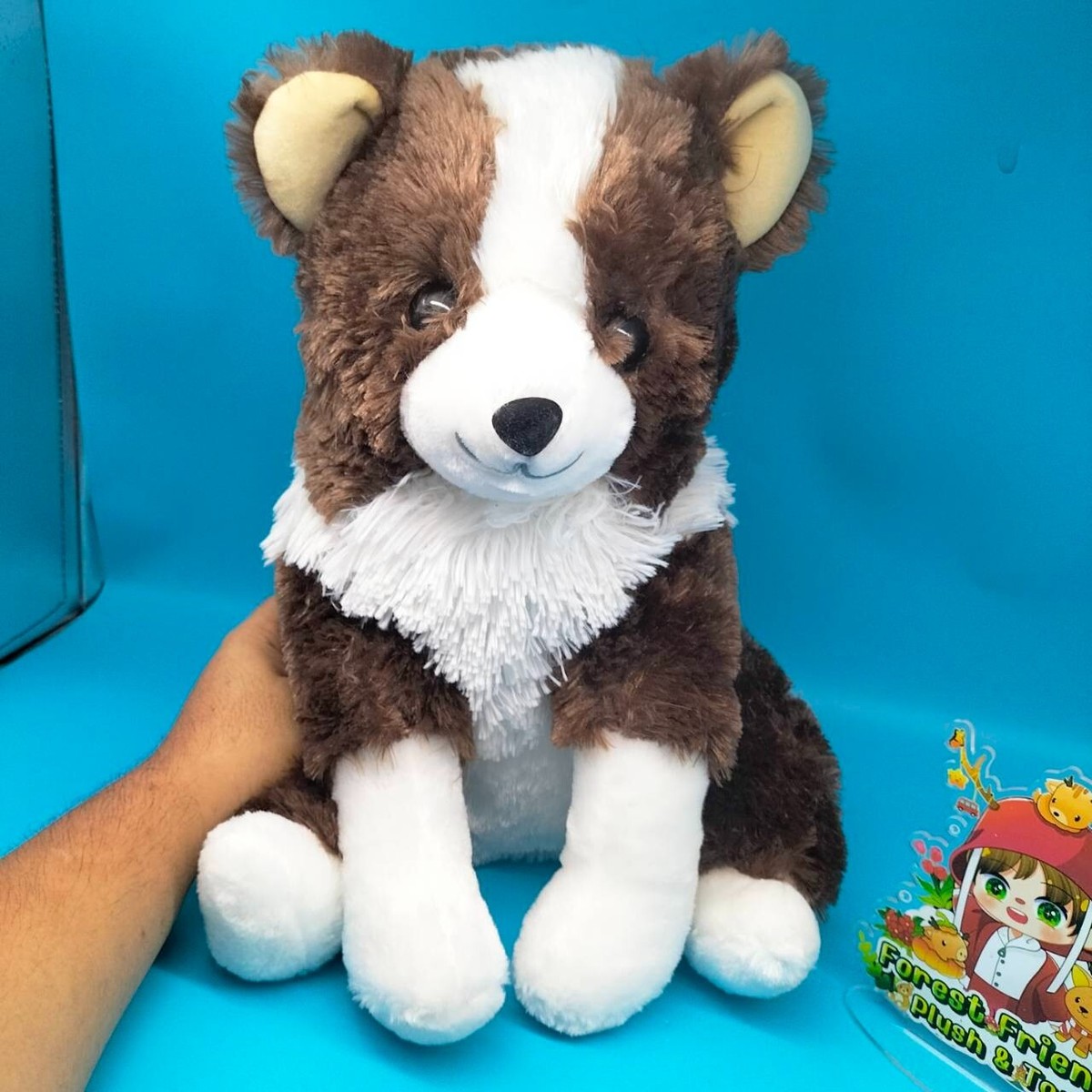 Amufun BIG Kuttari Border Collie Dog AMUSE Large Plush 15 Stuffed