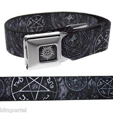 Supernatural Pentagram Stars Occult Goth Black Seatbelt Seat Belt Buckle Down Supernatural Pentagram Stars Occult Goth Black Seatbelt Seat Belt Buckle Down