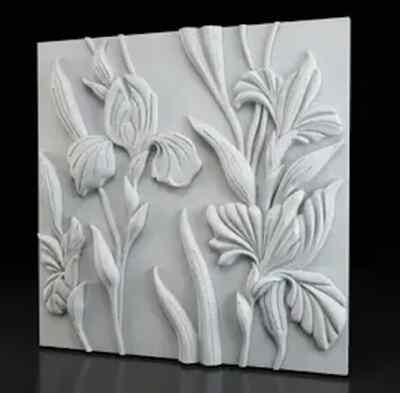 2pcs Panels Wall ABS Stone Art Plastic Mold Decor 3D Plaster Tile Form Design