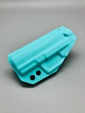 M&P 2.0 5" 9/40 w/ safety Light Blue Carbon Fiber Kydex IWB Holster USA Veteran