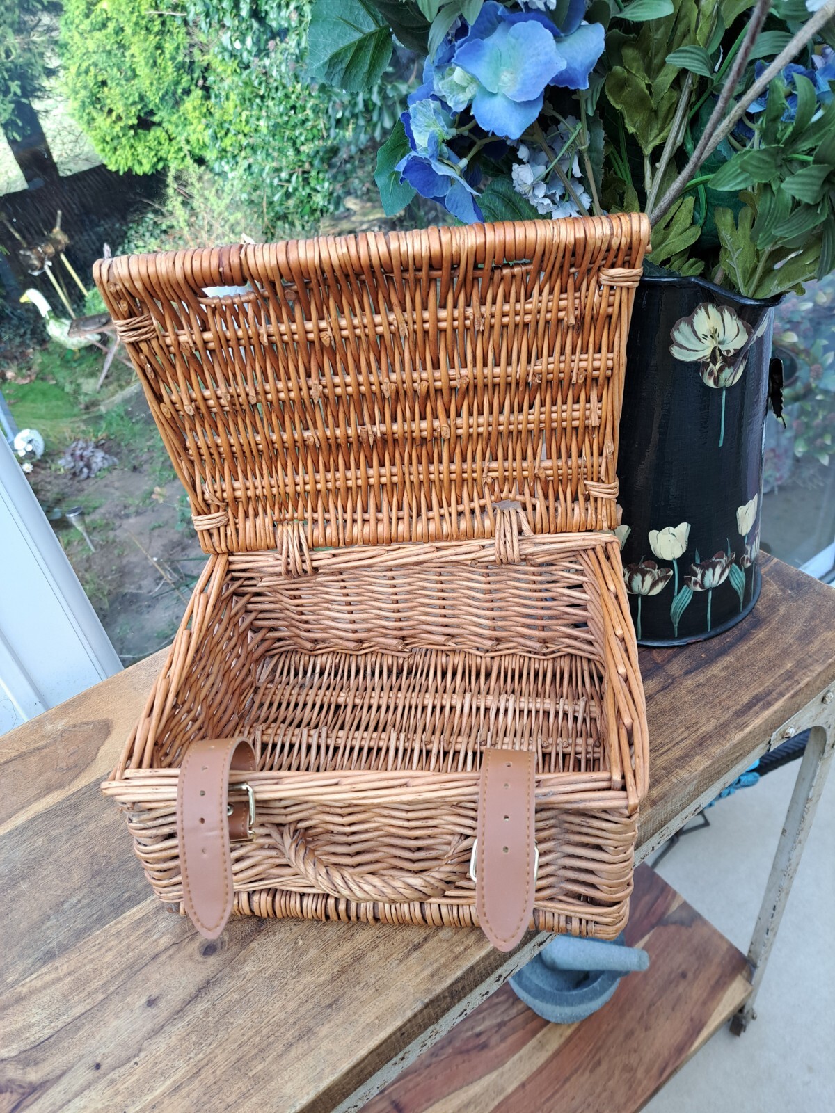 Fortnum & Mason F&M Small Wicker Picnic/ Hamper Basket eBay