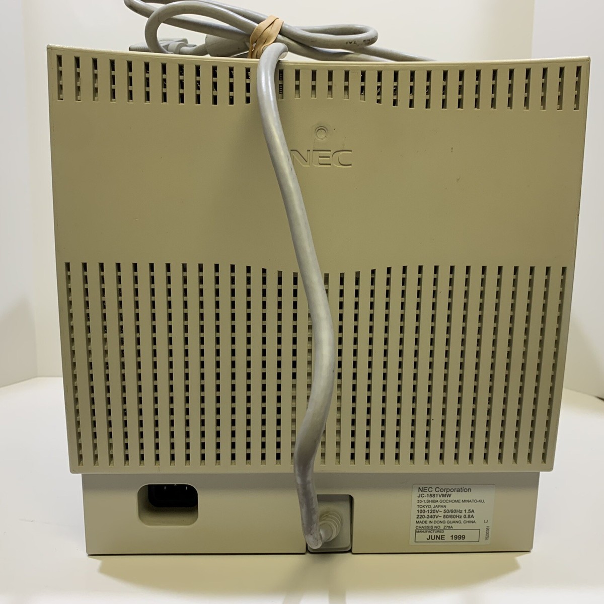 NEC JC-1581VMW MultiSync A500 CRT Monitor Mfg. June 1999