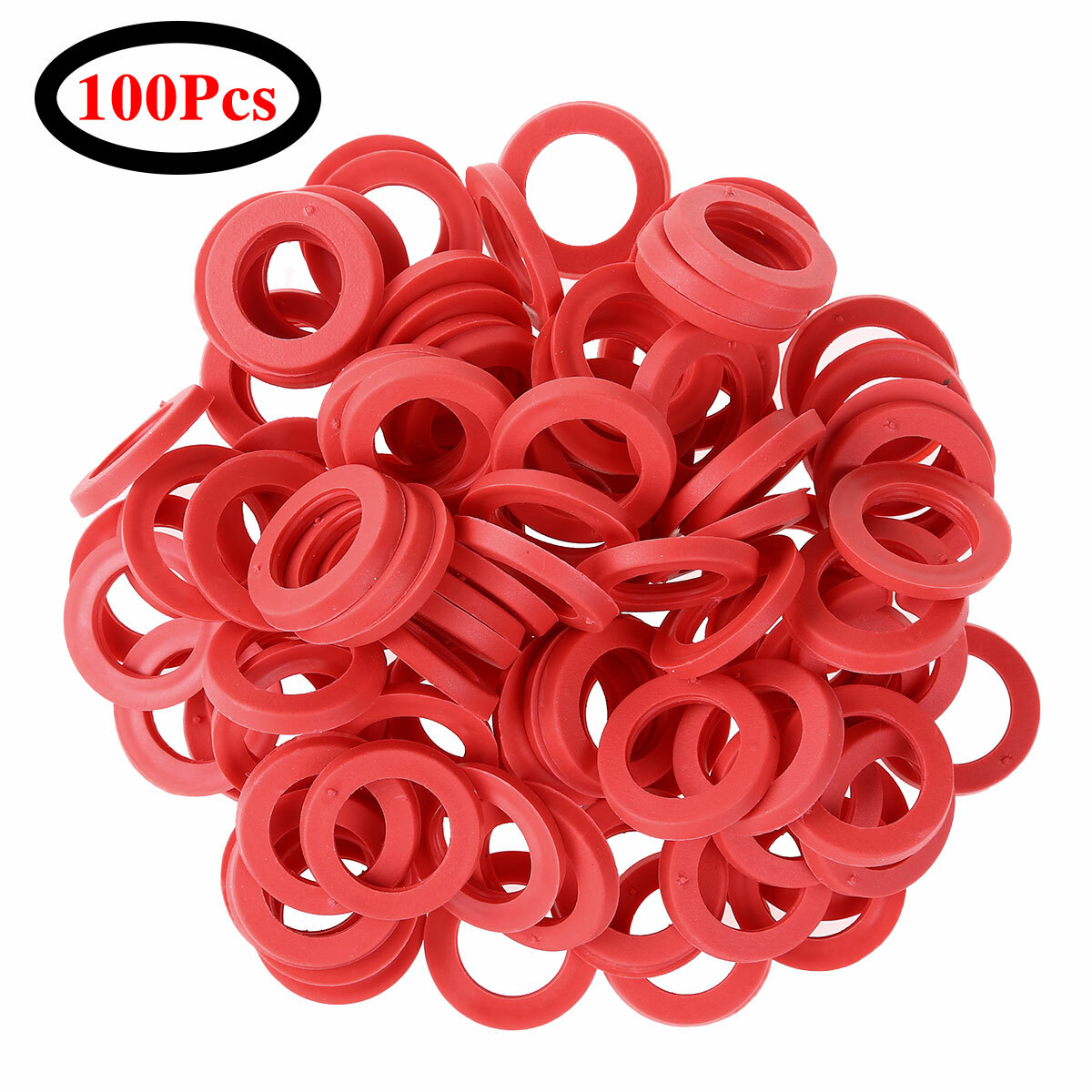 100 Flat Rubber Seals Hose Washers Pipe Water Tap ORing Gaskets Faucet