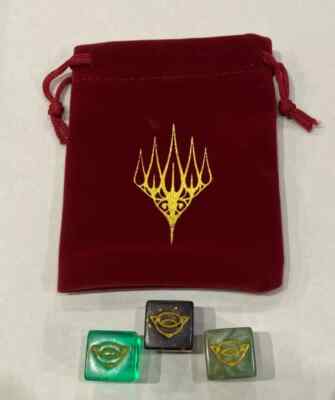MTG Tales of Middle Earth 3 Promo Dice Set with Micro Suede Bag Brand New