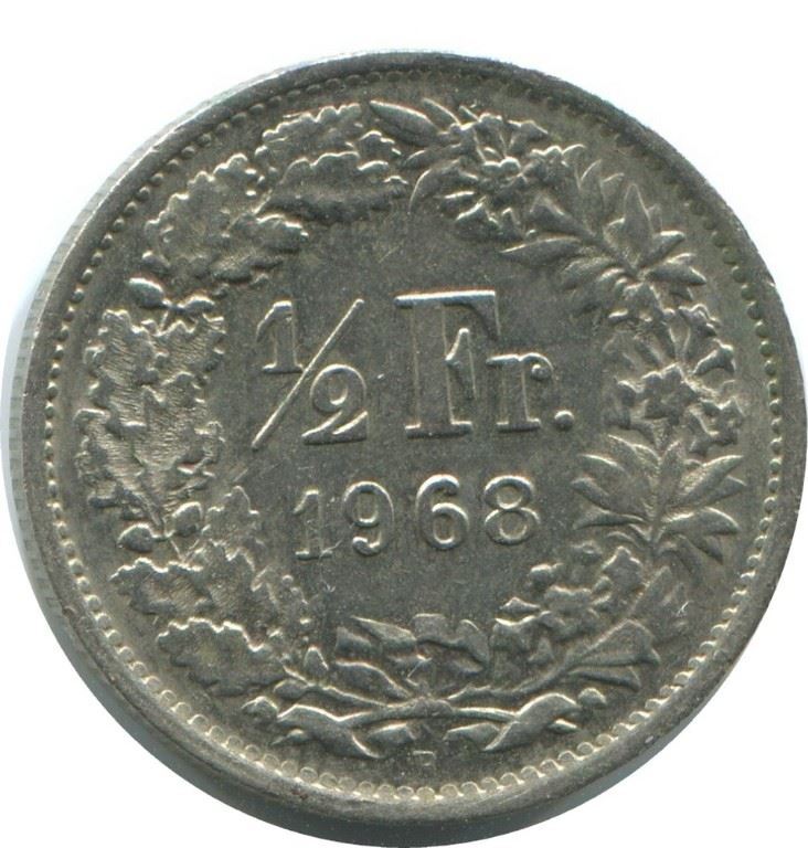 1/2 FRANC 1968 B SWITZERLAND Coin HELVETIA #AD978.2U | eBay