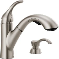 Delta Kessler 1-Handle Pull-Out Kitchen Faucet Stainless-Certified Refurbished