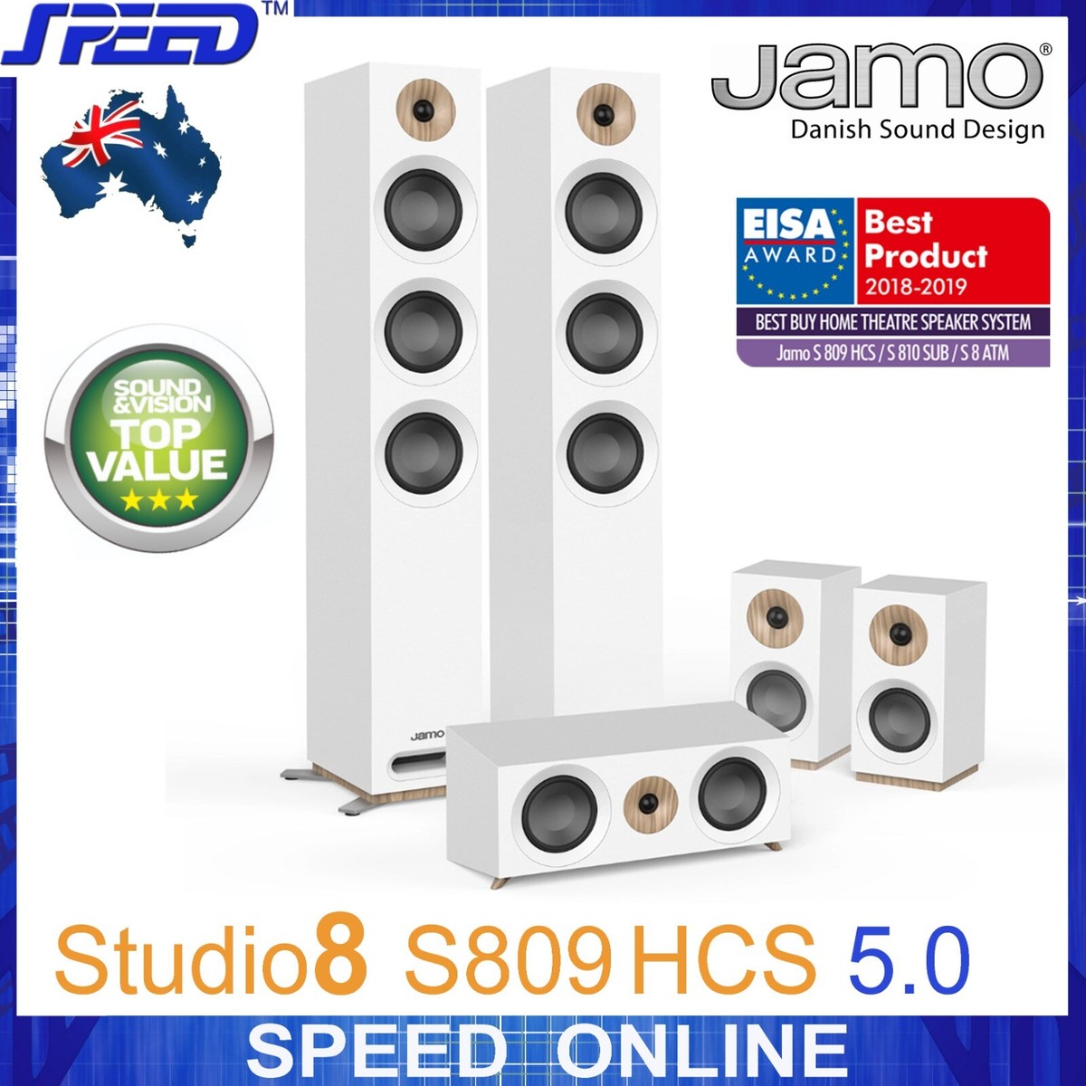 JAMO Studio S809 HCS Home Cinema Speaker System Package