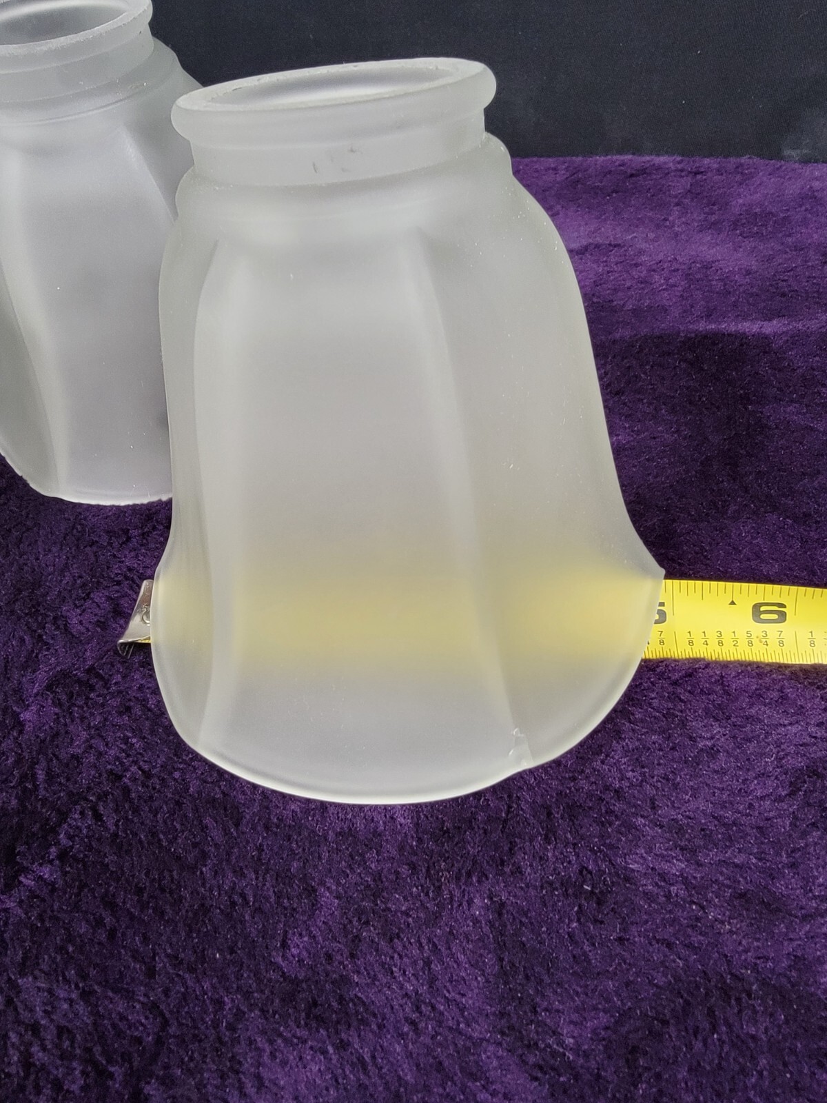 Vintage Frosted Glass Tulip Shaped Lamp Shade for Light Fixture (set of