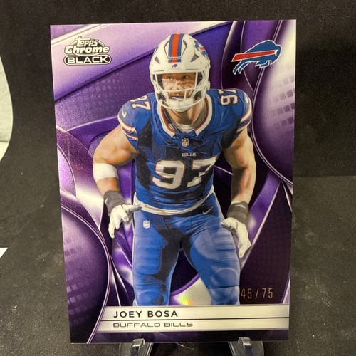 2025 Topps Chrome Black Joey Bosa PURPLE /75 #15 Buffalo Bills!