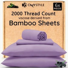 6 pcs bamboo breathable bedding set