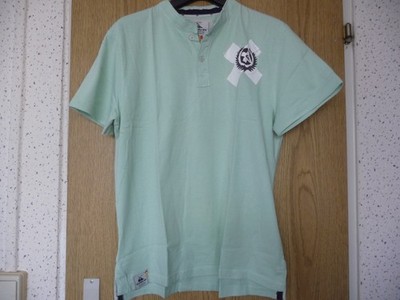 QUIKSILVER Herren Poloshirt Baumwolle Hell Grün (Mint), vorne Muster Gr. L NEU