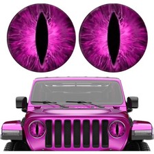 2pcs Beast Eyes Headlight Decals 3d Stereo Round Car Window Bumper Stickers