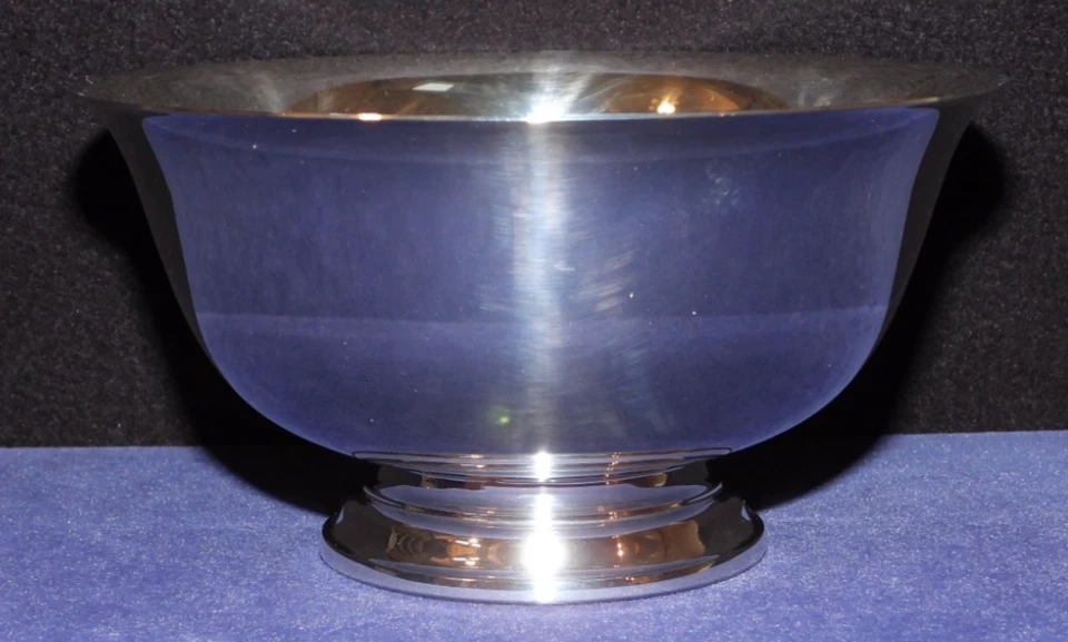 Cuenco de reproducción vintage Reed & Barton plata esterlina X1455 Paul Revere 6,5" Foto 4 de 4