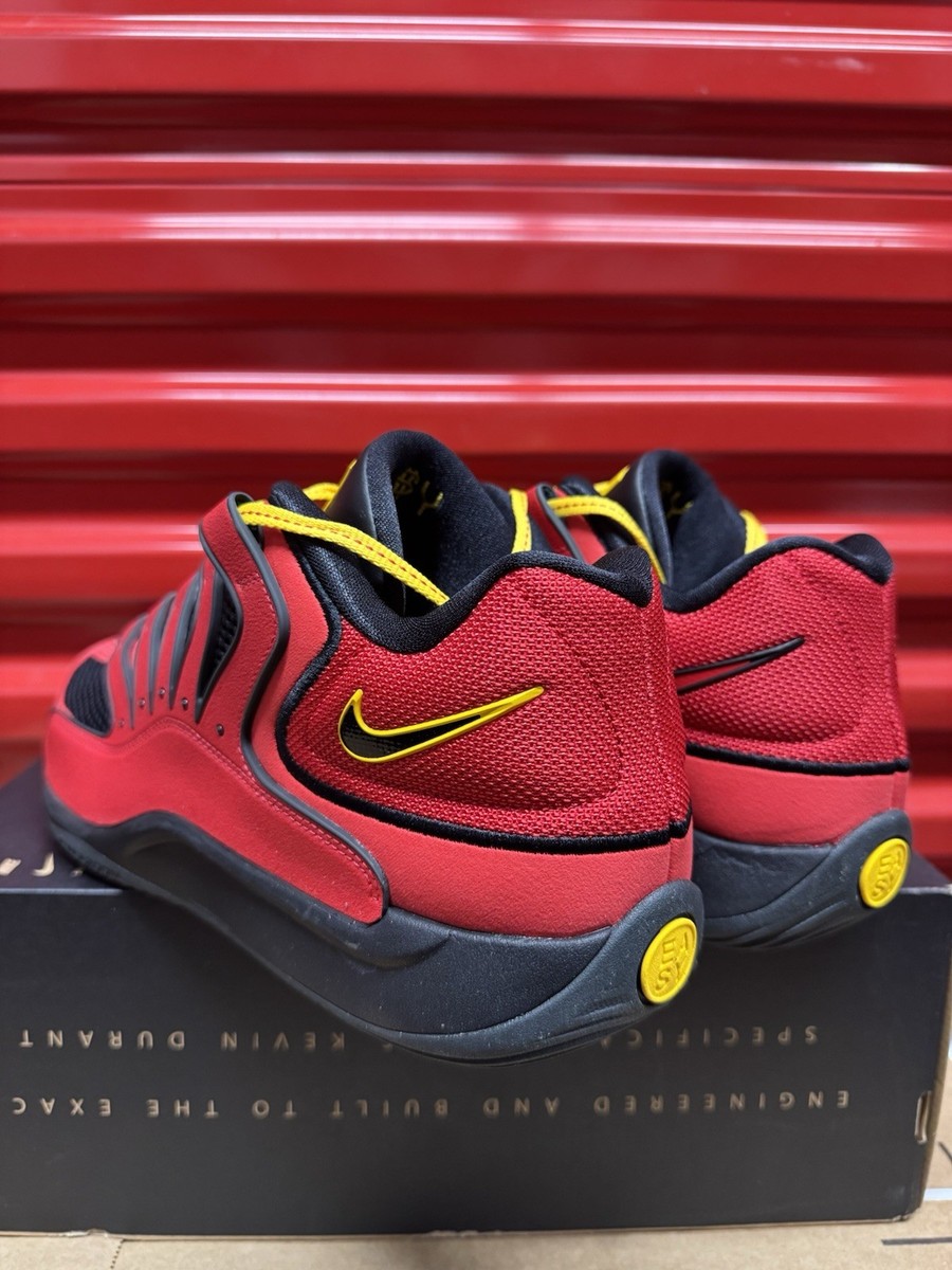 Men's Size 13 - Nike KD 18 Air Bakin Fire Red Black Amarillo