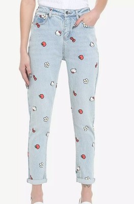 Hello Kitty Icons Mom Jean By Sanrio All Over Print Women's Sz 7 