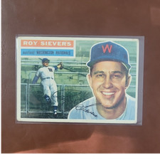 1956 Topps Vintage MLB Baseball Trading Card - Roy Sievers #75 Senators 