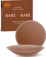 Bare Babe Reusable Silicone Nipple Covers - Waterproof, Nude, 4 Shades - Stic...