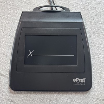 Interlink Electronics ePad USB Electronic Signature Capture Pad w/ Stylus, Black
