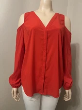 I.N.C, Long Sleeve Top, Red, Size 14, New With Tags