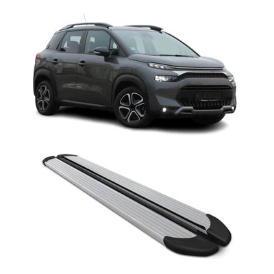 Marchepieds Latéraux pour Citroen C3 Aircross 2017-2024 Aluminium Argent 2Pcs - Photo 1/4