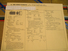 1968 Dodge-plymouth 426-425 Hp. 2- 4-bbl. St Pkg. Standardsadjustment Card