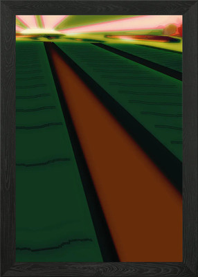 Fields at dawn Framed Wall Art Poster Canvas Print Picture