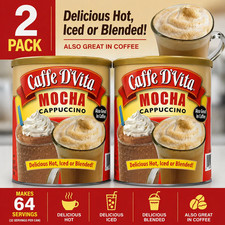 2-Pack Caffe D'Vita, Instant Mocha Cappuccino, 4 lbs