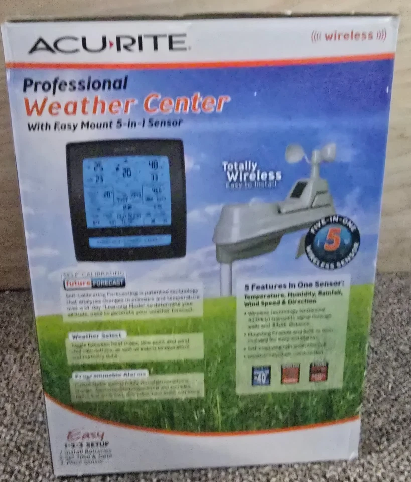 ACURITE PROFESSIONAL WEATHER CENTER 01515DIA2 5-in-1 UNUSED! New! Large Display - Image 2 of 4