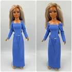 Vtg Tiffany Taylor Barbie 18/19” HM Purple Blue  Stretch Sheath Dress No Doll
