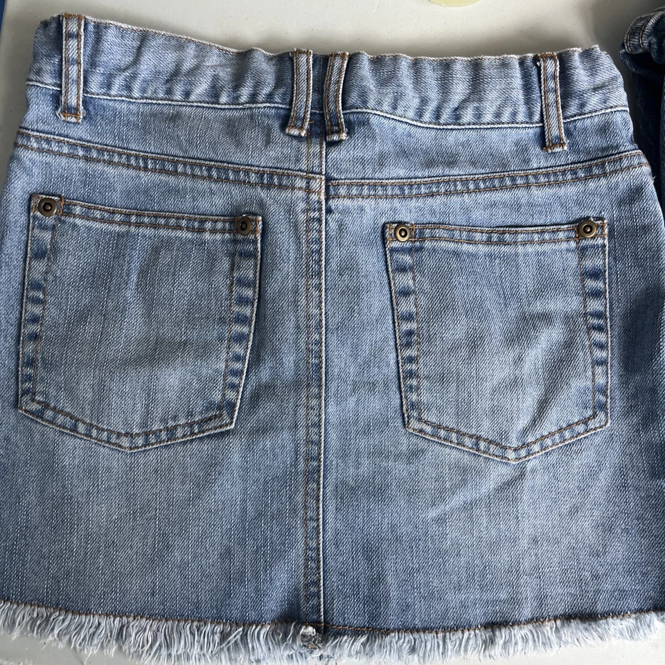 Girls Beforever American Girl Faded Cotton Denim Jean Skirt - For Girls Size 7  - Image 4 of 4