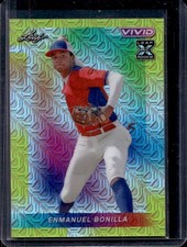2023 Leaf Vivid Enmanuel Bonilla RC Mojo Yellow Rookie #/10 Blue Jays