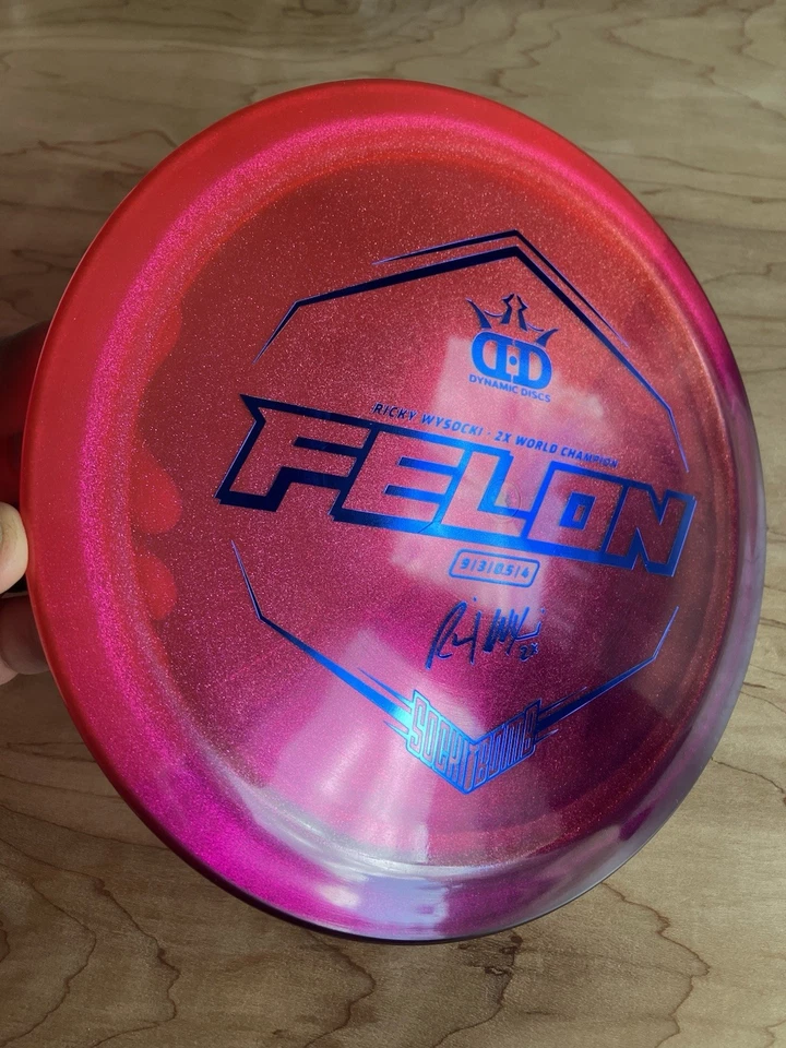 New Dynamic Discs Felon Lucid Ice Glimmer Dip Dyed Fairway Driver Overstable - Image 4 of 4