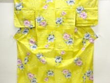 7780192: JAPANESE KIMONO / YUKATA / COTTON / FLOWER