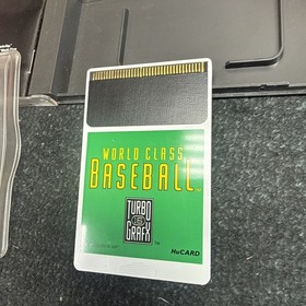 WORLD CLASS BASEBALL TURBOGRAFX 16 TG-16 IN CASE W/INSTRUCTIONS & Sleeve Tested
