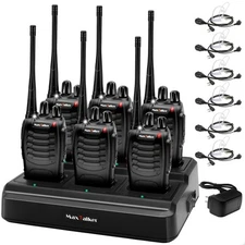MT-8S Walkie Talkies Long Range for Adults,Rechargeable Walkie Talkie with 6 ...