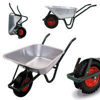 Schubkarre Schubkarren Scheibtruhe 100L 250Kg DunkelgrüN PU Rad Schwarz Bituxx