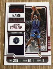 2023 Panini Contenders Anthony Edwards #62 Red Game Ticket Timberwolves