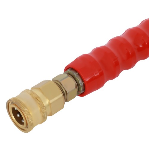 Hot Water Pressure Washer Hose 3/8" x 50ft 6000psi 2-Braid R2 Black - Foto 6 di 7