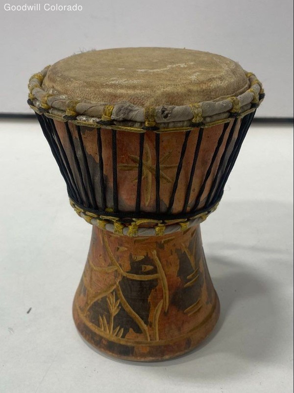 Vintage Handmade Djembe Drum