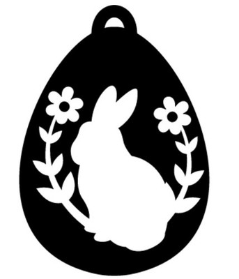 Osterhase Kugel Vinyl Aufkleber Sticker